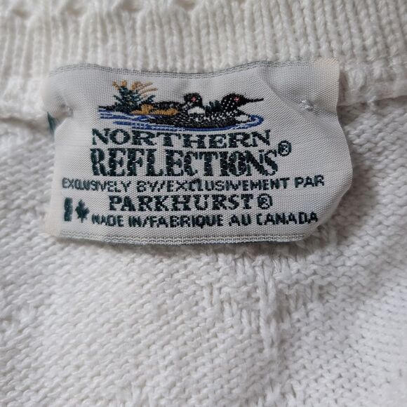 Northern Reflections Women Cardigan Sweater Knit Hearts Flower Oversized Large - Picture 10 of 10